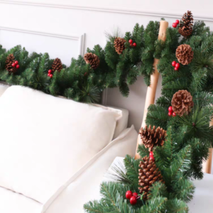 GUIRNALDA RAMA DE PINO NAVIDAD CON ADORNO 240CM