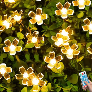 GUIRNALDA CON LUZ CÁLIDO DE FLOR 20L 4.5M
