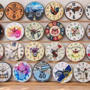 Reloj de pared madera en caja 29cm