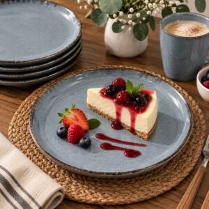 Plato postre 19cm blue