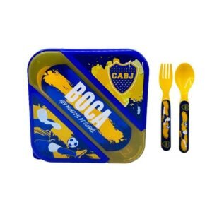 LUNCH BOX CON CUBIERTOS BOCA JR.