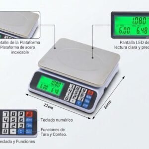 BALANZA DIGITAL 30 KG RECARGABLE