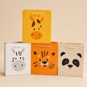 BOLSA CARTON ESTAMPADA ANIMALES MEDIANOS