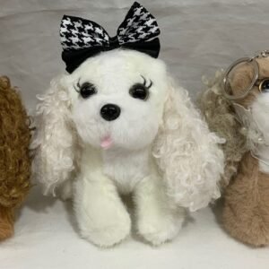 Llavero perro con moño 3 colores